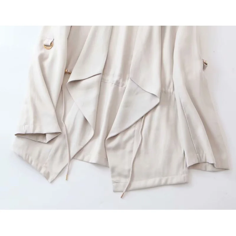 Casual Lapel Long-sleeved Cardigan Jacket Women's 019 Autumn Casual Loose Holiday Waist Women Coat Lace Up Tops
Casual Lapel Long-sleeved Cardigan Jacket Women's 019 Autumn Casual Loose Holiday Waist Women Coat Lace Up Tops