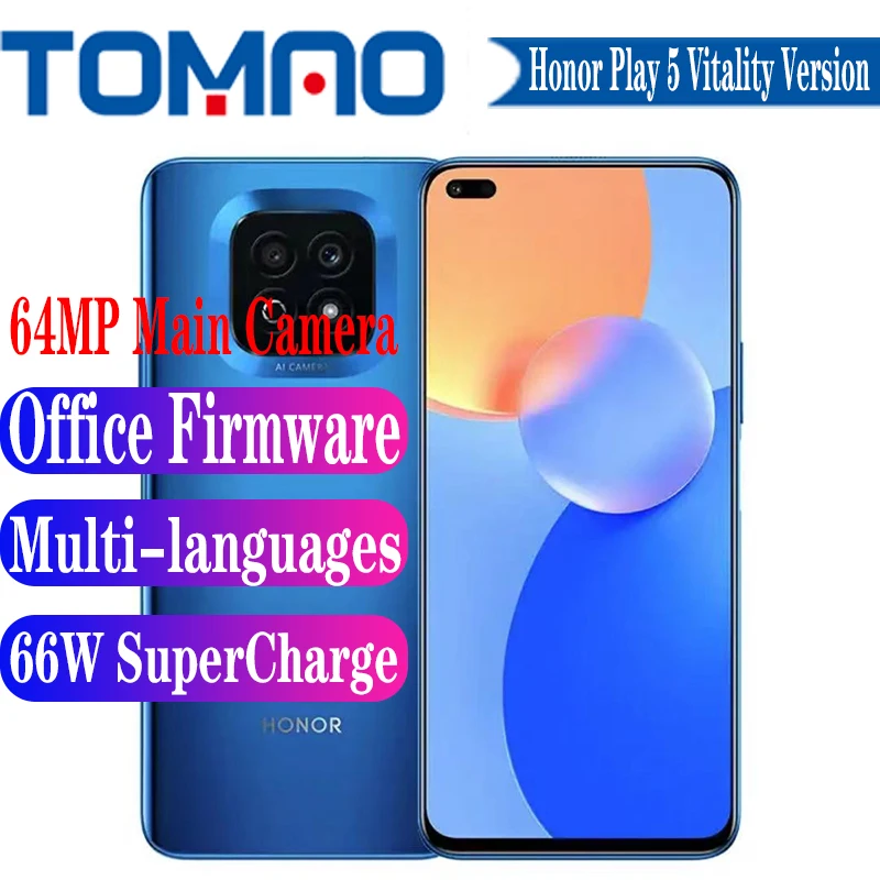 Официальная оригинальная новая версия Honor Play 5 Vitality 5G 6 67 дюймов Android 11 с яркостью 900
