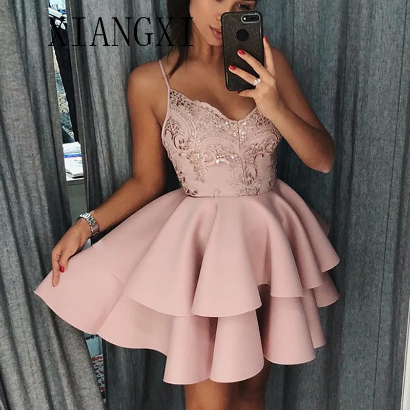 New Listing Pink Homecoming Dresses 2020 Satin A-Line Spaghetti Strap Lace Homecoming Dresses Vestidos Party Gowns
New Listing Pink Homecoming Dresses 2020 Satin A-Line Spaghetti Strap Lace Homecoming Dresses Vestidos Party Gowns