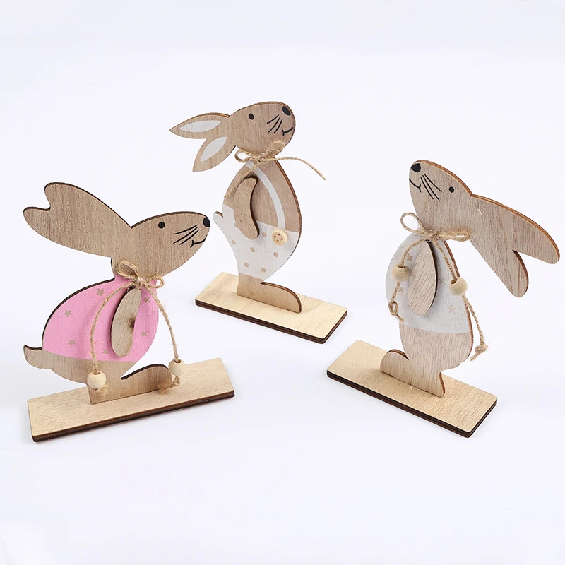 New Easter Bunny Wooden Crafts Handmade Standing Rabbit Ornaments Kids Gift Happy Easter Party Decor 2022
New Easter Bunny Wooden Crafts Handmade Standing Rabbit Ornaments Kids Gift Happy Easter Party Decor 2022