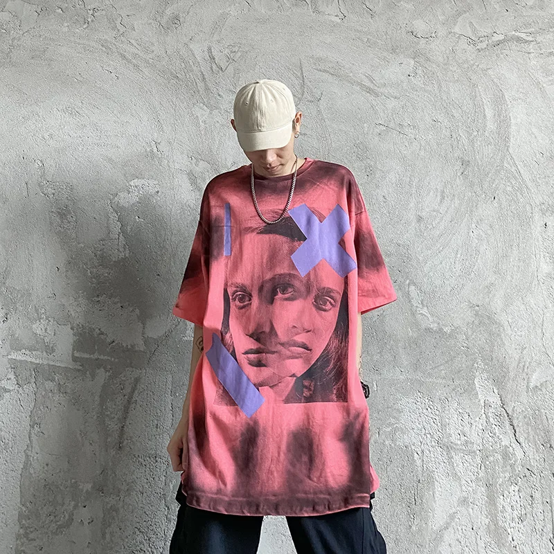 New summer national tide dark black high street American portrait printing cotton T-shirt male ins tide brand hip-hop shirt
New summer national tide dark black high street American portrait printing cotton T-shirt male ins tide brand hip-hop shirt