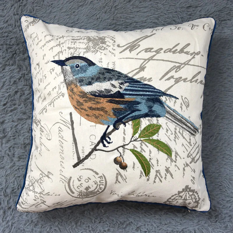 Embroidery Cotton Square Cushion Pillow cover flower bird linen cushion gift car office cushion cover Manufacturers wholesale
Embroidery Cotton Square Cushion Pillow cover flower bird linen cushion gift car office cushion cover Manufacturers wholesale