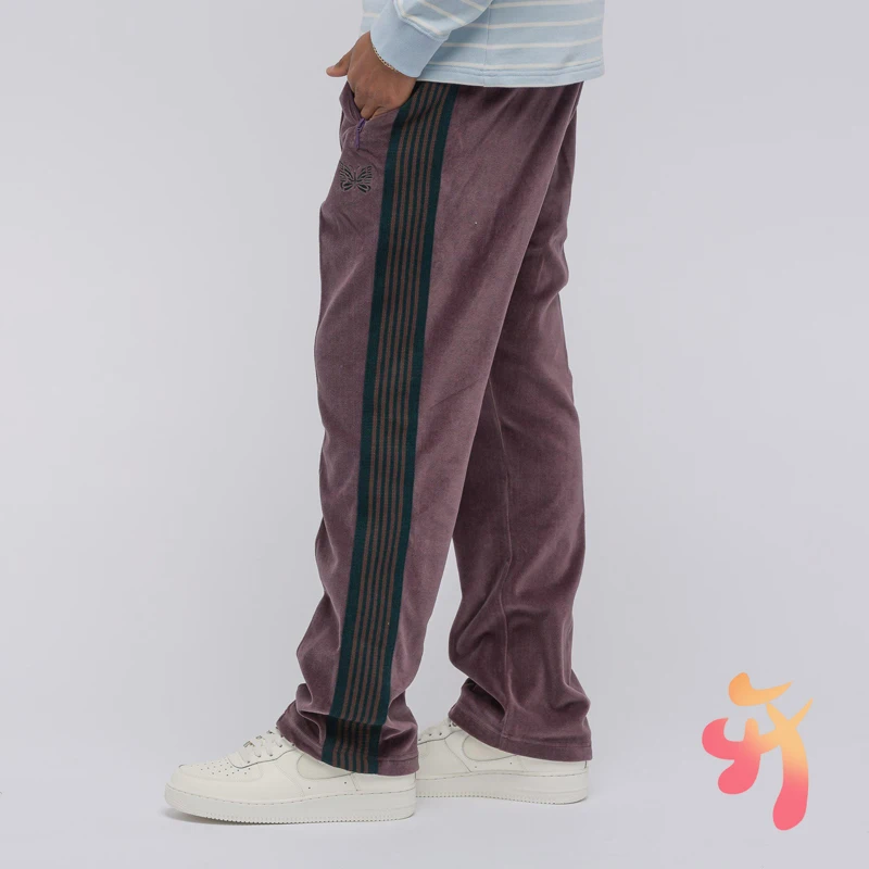 AWGE Needles Sportswear Purple Butterfly Embroidery Retro Striped Sports Suit Oversize Men Women's Side Ribbons Sweatshirt Pants
AWGE Needles Sportswear Purple Butterfly Embroidery Retro Striped Sports Suit Oversize Men Women's Side Ribbons Sweatshirt Pants