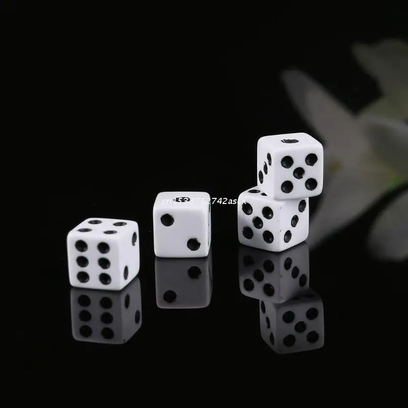 100pcs 8mm Plastic White Game Dice Six Sided Decider Birthday Parties Board Game Dropship
100pcs 8mm Plastic White Game Dice Six Sided Decider Birthday Parties Board Game Dropship