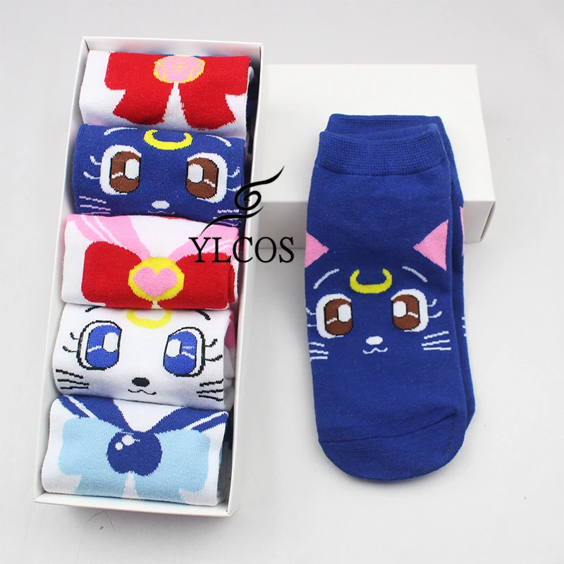 Anime Sailor Moon Women Girls Cute Cartoon Month Spring And Autumn Casual Breathable Cotton Socks 
Anime Sailor Moon Women Girls Cute Cartoon Month Spring And Autumn Casual Breathable Cotton Socks