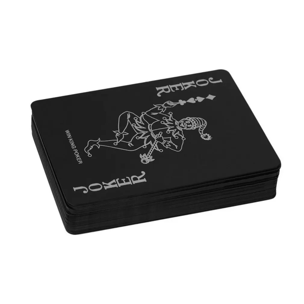 Fashion 54pcs/deck Poker Waterproof PVC Plastic Playing Cards Set Classic Magic Tricks Tool Pure Color Black Magic Box-packed
Fashion 54pcs/deck Poker Waterproof PVC Plastic Playing Cards Set Classic Magic Tricks Tool Pure Color Black Magic Box-packed