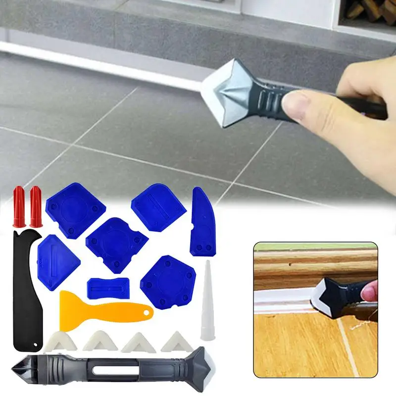 Caulking Tool Kit Caulking Tool Silicone Sealant Finishing Tool Grout Scraper for Bathroom Kitchen Sealing Window Scraper 
Caulking Tool Kit Caulking Tool Silicone Sealant Finishing Tool Grout Scraper for Bathroom Kitchen Sealing Window Scraper