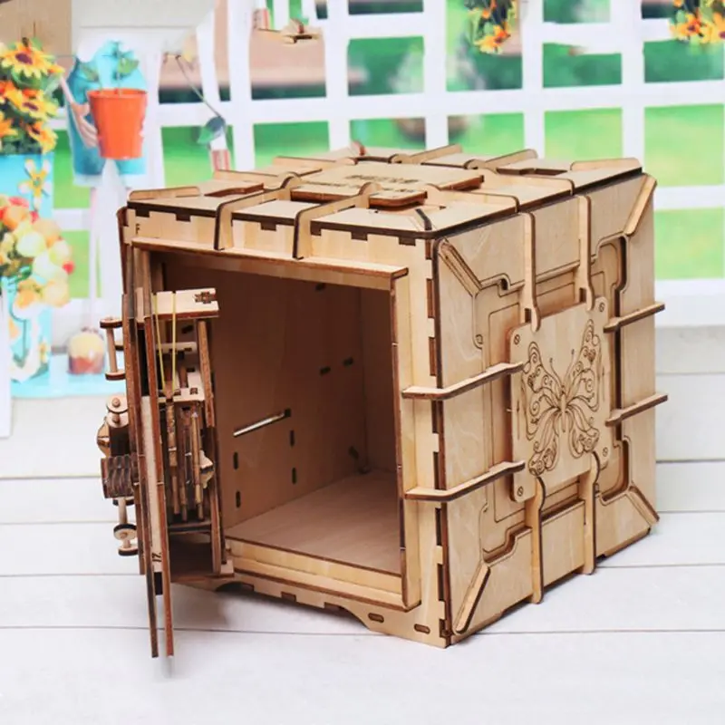 3D Puzzles Wooden Password Treasure Box Mechanical Puzzle DIY Assembled Model CORB
3D Puzzles Wooden Password Treasure Box Mechanical Puzzle DIY Assembled Model CORB