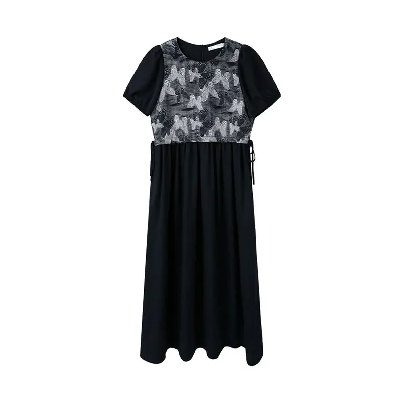 XITAO Black Dress Splicing Butterfly Jacquard Fashion O-neck Collar Puff Sleeve 2021 Summer New Women Temperament Trendy WMD0537
XITAO Black Dress Splicing Butterfly Jacquard Fashion O-neck Collar Puff Sleeve 2021 Summer New Women Temperament Trendy WMD0537