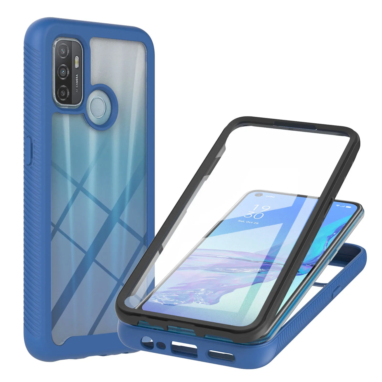 High Quality For OPPO A53 Phone Case PET Front Film 3 In 1 Transparent Cover Shock Absorption Bumper 360 Full Protection Fundas
High Quality For OPPO A53 Phone Case PET Front Film 3 In 1 Transparent Cover Shock Absorption Bumper 360 Full Protection Fundas