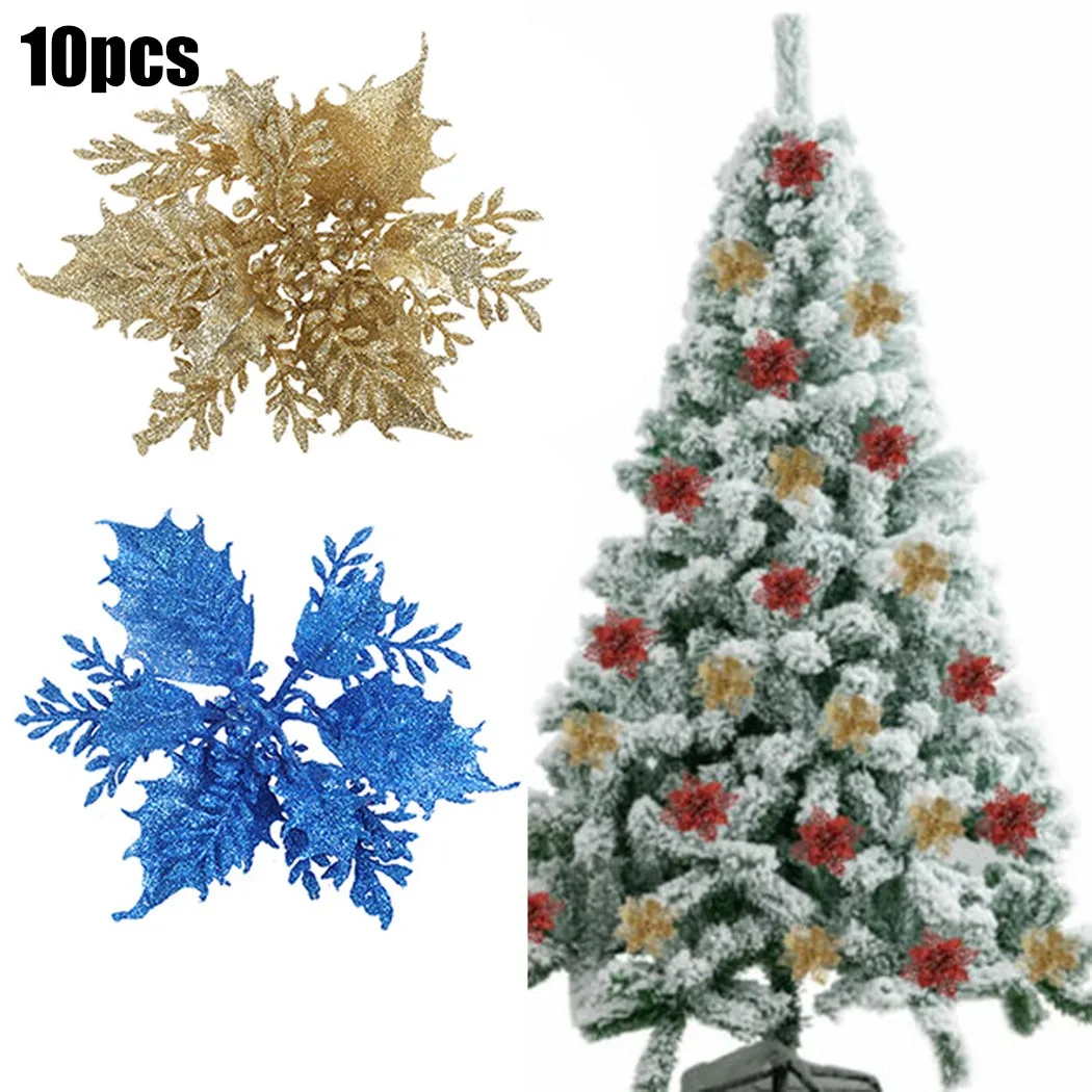 10pcs Artificial Christmas Glitter Flower Tree Hanging Xmas Party Tree Decoration Fake Flower DIY Home Wedding Birthday Decor
10pcs Artificial Christmas Glitter Flower Tree Hanging Xmas Party Tree Decoration Fake Flower DIY Home Wedding Birthday Decor