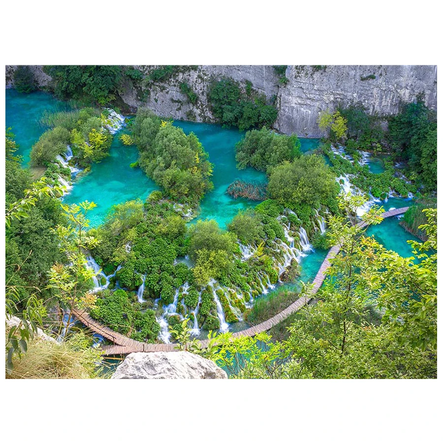 Алмазная живопись 5D "сделай сам" Plitvice озера Хорватия пейзаж подарок