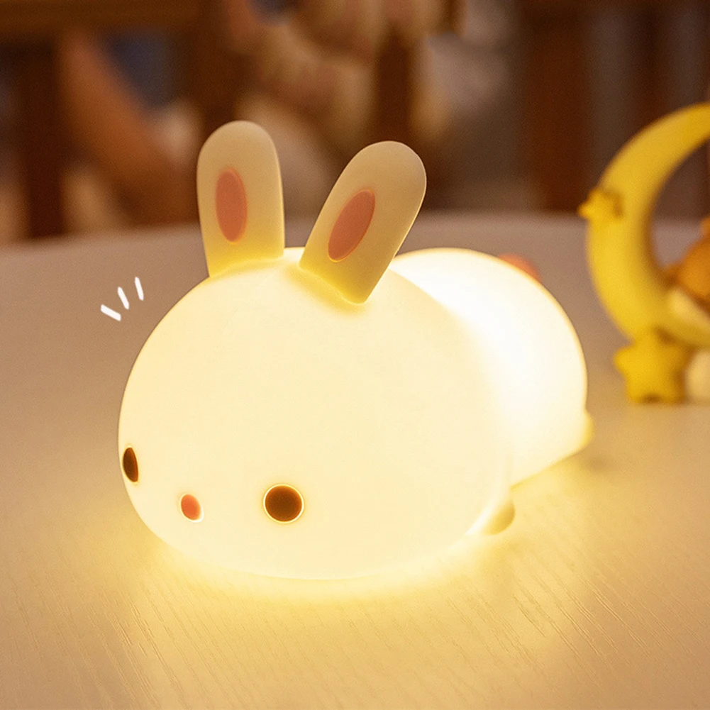Cute Bunny Night Light Kid Soft Silicone Room Baby Bedside Sleep Touch Lamp 
Cute Bunny Night Light Kid Soft Silicone Room Baby Bedside Sleep Touch Lamp
