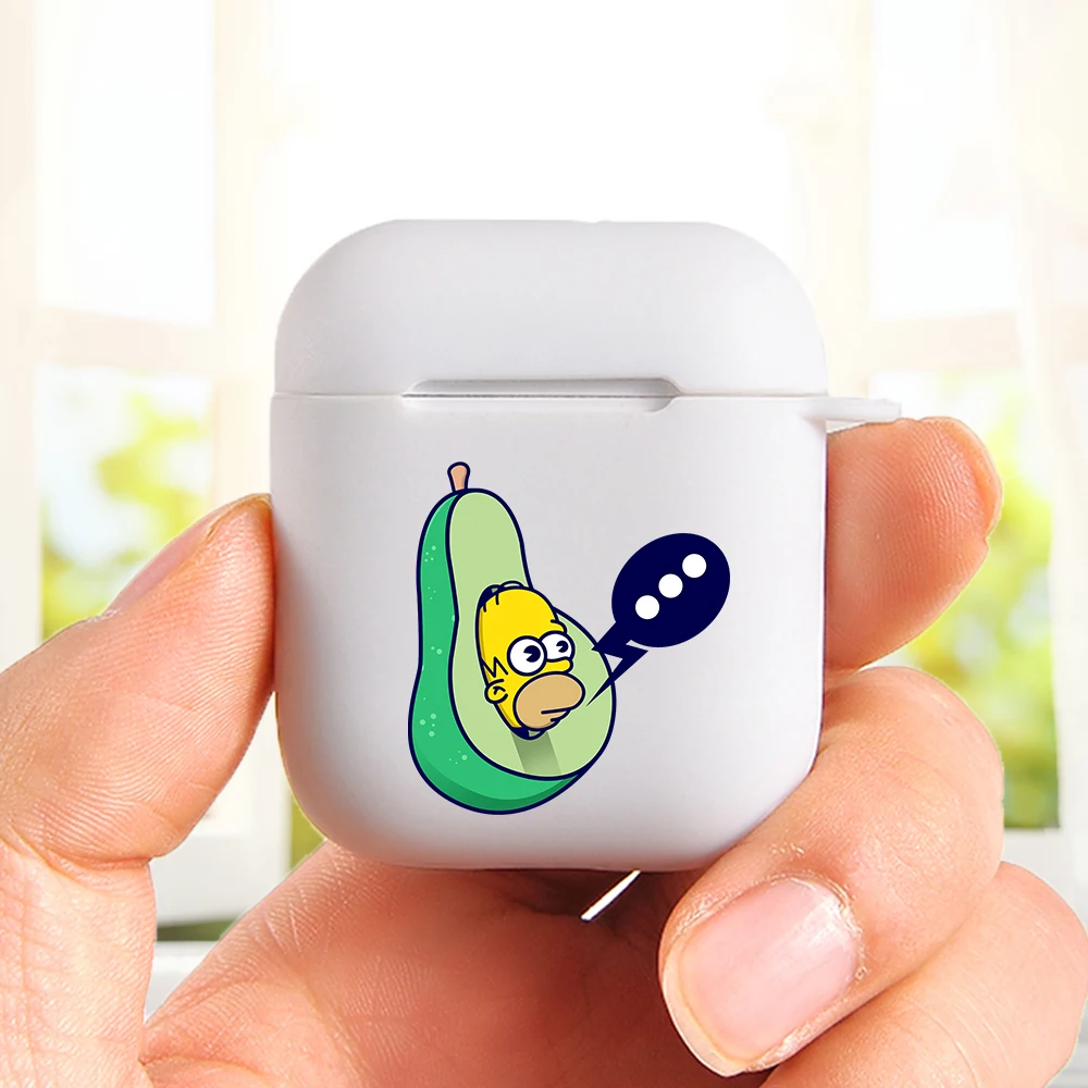 Homer J Simpson Funny Bart Cartoon cover Earphone Case for apple Airpods 1 2 white silicone Cover Blutooth Earphone box CASE 
Homer J Simpson Funny Bart Cartoon cover Earphone Case for apple Airpods 1 2 white silicone Cover Blutooth Earphone box CASE