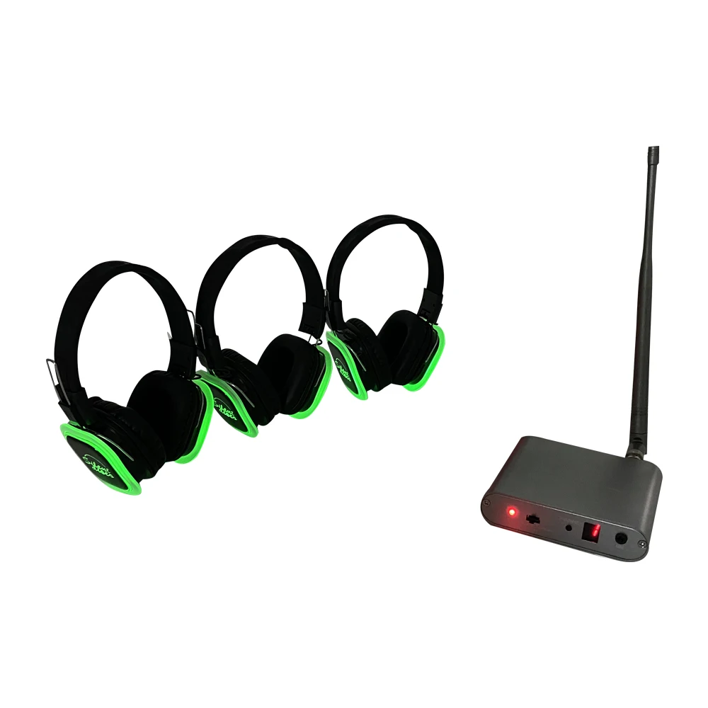 F39 Hi Fi завод 500M Led тихий вечерние наушники Сайлент диско 32 + 3 (TC 5) передатчик 2