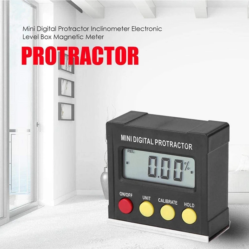 360 Degree Mini Digital Protractor Inclinometer Electronic Level Box Magnetic Base Measuring Tool
360 Degree Mini Digital Protractor Inclinometer Electronic Level Box Magnetic Base Measuring Tool