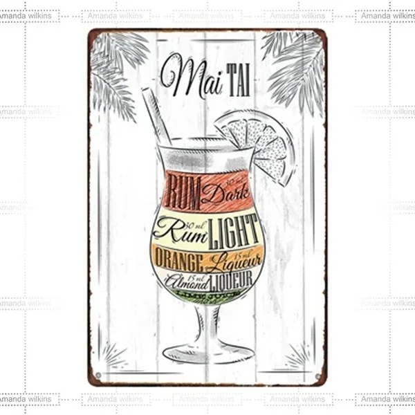 Novelty Signmai tai cotail metal Tin Sign 20*30 cm stier Decor Bar Pub Home Vintage Retro Poster comic stier
Novelty Signmai tai cotail metal Tin Sign 20*30 cm stier Decor Bar Pub Home Vintage Retro Poster comic stier