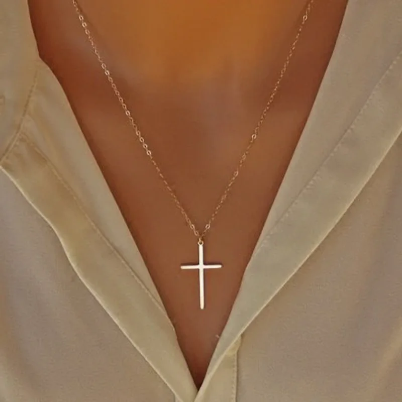 Fashion Gold Silver Chain Religious Jesus Alloy Cross Pendant Necklace Unisex Fashion Jewelry Gift 2021 Party Choker Collier
Fashion Gold Silver Chain Religious Jesus Alloy Cross Pendant Necklace Unisex Fashion Jewelry Gift 2021 Party Choker Collier