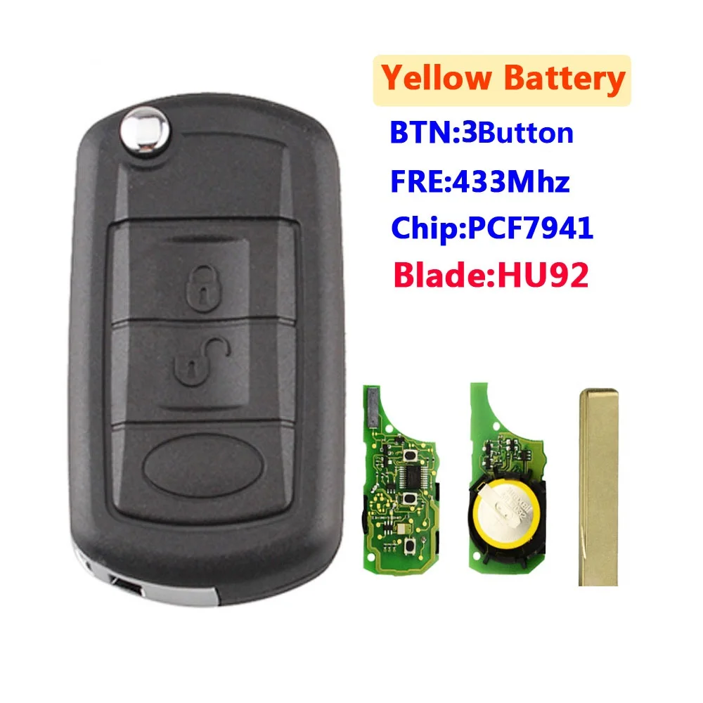 For Old Landrover Discovery 3 Button Flip Key 315Mhz With PCF7941 Chip (Yellow Battery)
For Old Landrover Discovery 3 Button Flip Key 315Mhz With PCF7941 Chip (Yellow Battery)