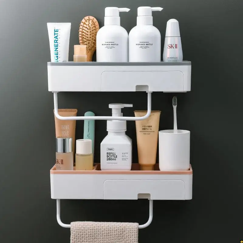 Bathroom Shelf Shower Caddy Organizer Wall Mounted Shampoo Rack With Drawer Towel Bar No Drilling Kitchen Storage Accessories
Bathroom Shelf Shower Caddy Organizer Wall Mounted Shampoo Rack With Drawer Towel Bar No Drilling Kitchen Storage Accessories