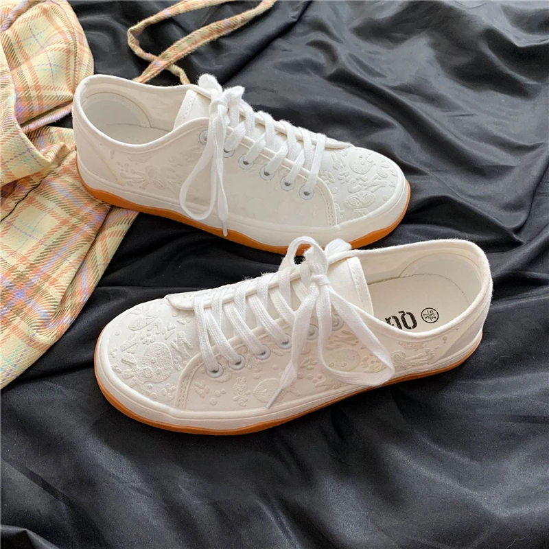 Canvas Shoes For Women 2021 Solid Color Sneakers Casual White Ladies Summer Shoes Flat Lace Up Woman Vulcanize Shoes Student New
Canvas Shoes For Women 2021 Solid Color Sneakers Casual White Ladies Summer Shoes Flat Lace Up Woman Vulcanize Shoes Student New