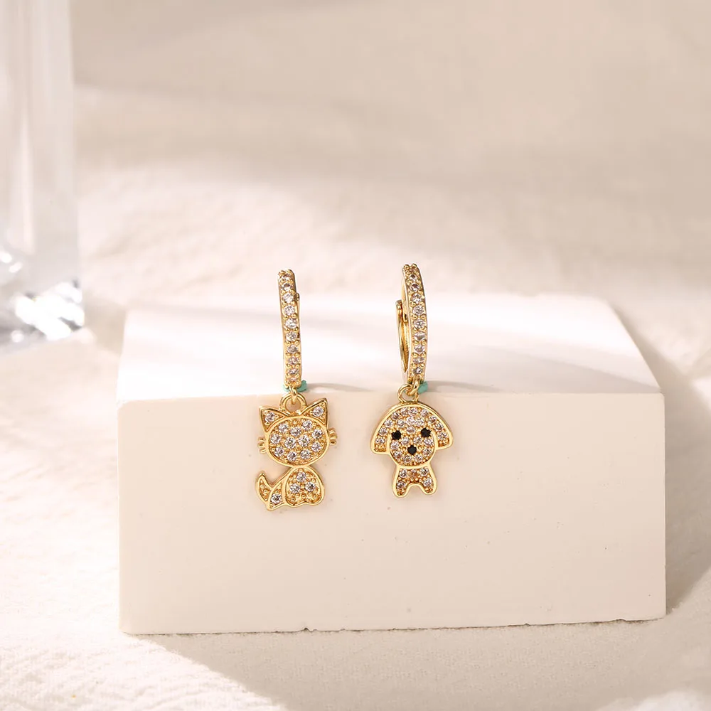 Exquisite Cute Mini Cat Dog Drop Earring High Quality Cubic Zirconia For Women Girls Birthday Gift Golden Earrings Jewelry
Exquisite Cute Mini Cat Dog Drop Earring High Quality Cubic Zirconia For Women Girls Birthday Gift Golden Earrings Jewelry