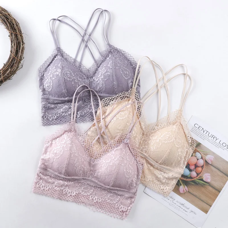 Sexy Women Lace Bra Tops Bralette Lingerie Tank Top Eyelashes Beauty Back Padded Hollow Out Bottoming Camisole
Sexy Women Lace Bra Tops Bralette Lingerie Tank Top Eyelashes Beauty Back Padded Hollow Out Bottoming Camisole