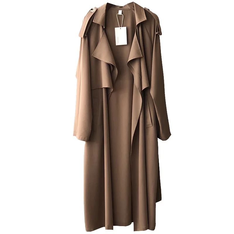 Women Windbreaker New 2020 Autumn New Trench Solid Color Long-sleeved Casual Loose Brief Straight Temperament Female Trench
Women Windbreaker New 2020 Autumn New Trench Solid Color Long-sleeved Casual Loose Brief Straight Temperament Female Trench