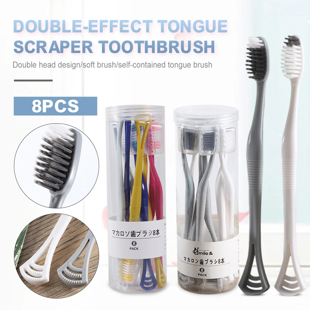 8PCS 2-in-1 Toothbrush& Tongue Scraper with Lid for Removing Teeth Stains Improving Bad Breath Oral Care Kit Electric Toothbrush
8PCS 2-in-1 Toothbrush& Tongue Scraper with Lid for Removing Teeth Stains Improving Bad Breath Oral Care Kit Electric Toothbrush