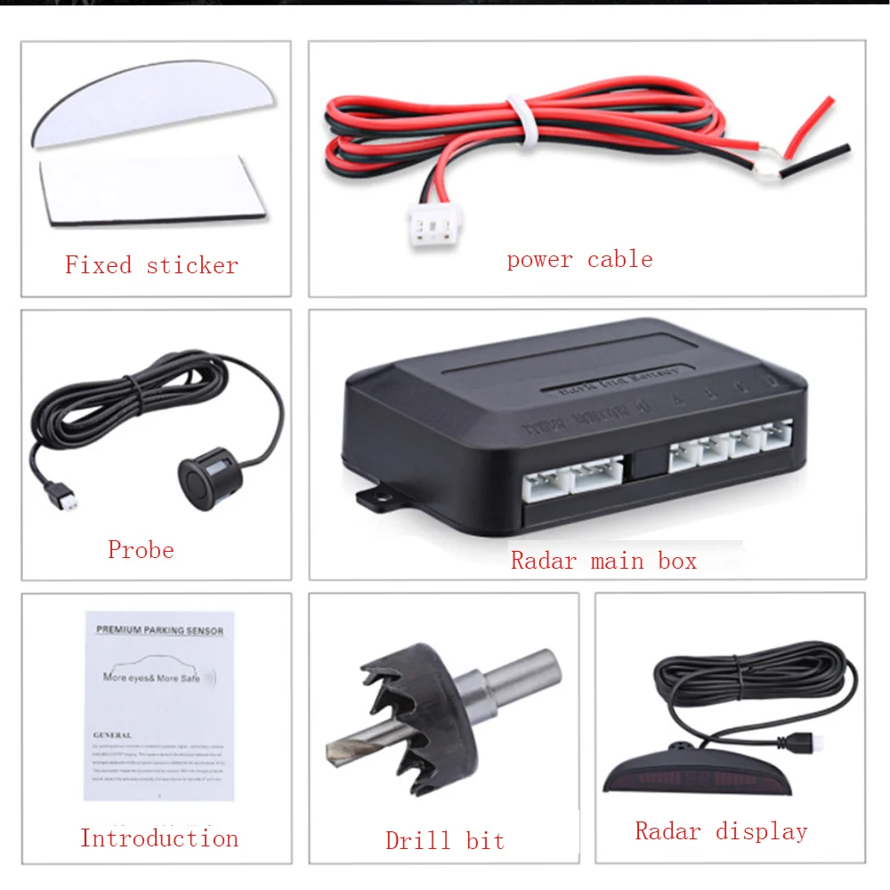 Auto Parktronic Led Parking Sensor Kit 4 6 8 Sensors For All Cars Reverse Assistance Backup Radar Monitor System
Auto Parktronic Led Parking Sensor Kit 4 6 8 Sensors For All Cars Reverse Assistance Backup Radar Monitor System