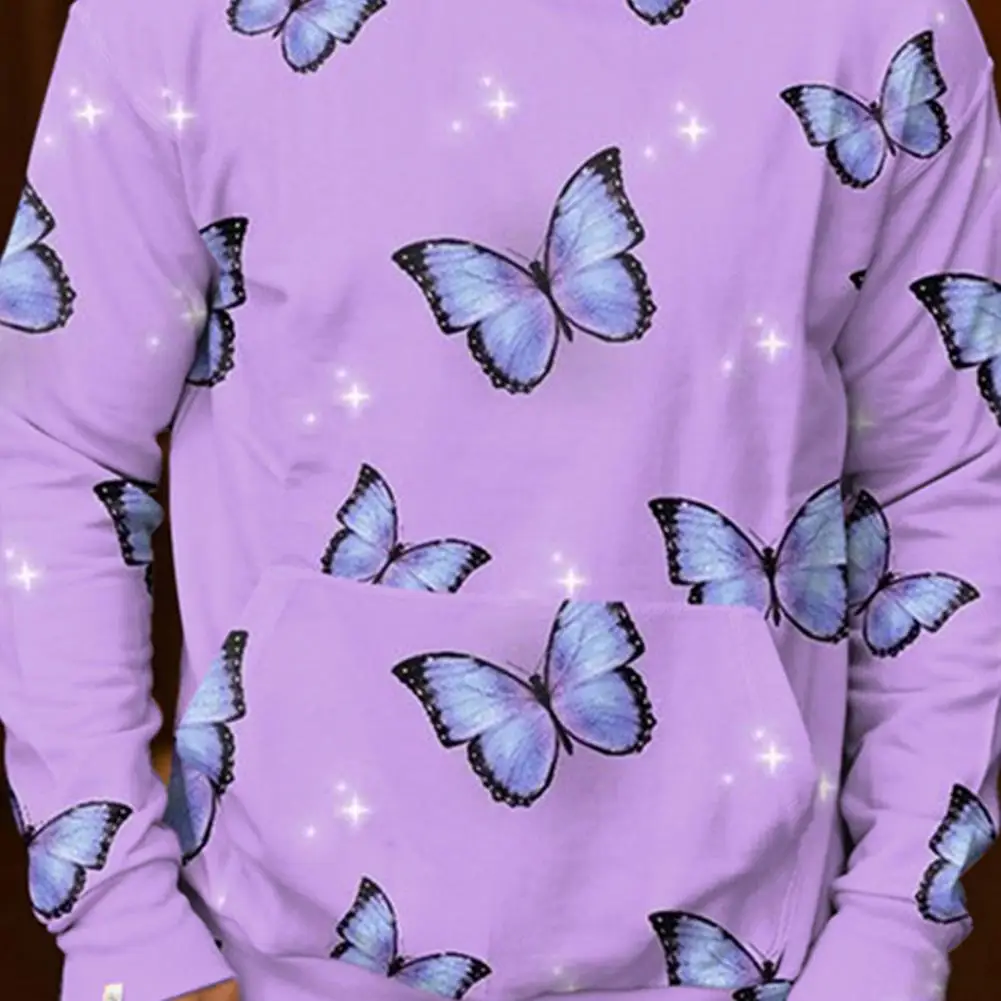 Stylish Male Butterflies Print Pocket Pullover Hoodie Autumn Long Sleeve Hooded Men Sweatshirt Streetwear 
Stylish Male Butterflies Print Pocket Pullover Hoodie Autumn Long Sleeve Hooded Men Sweatshirt Streetwear