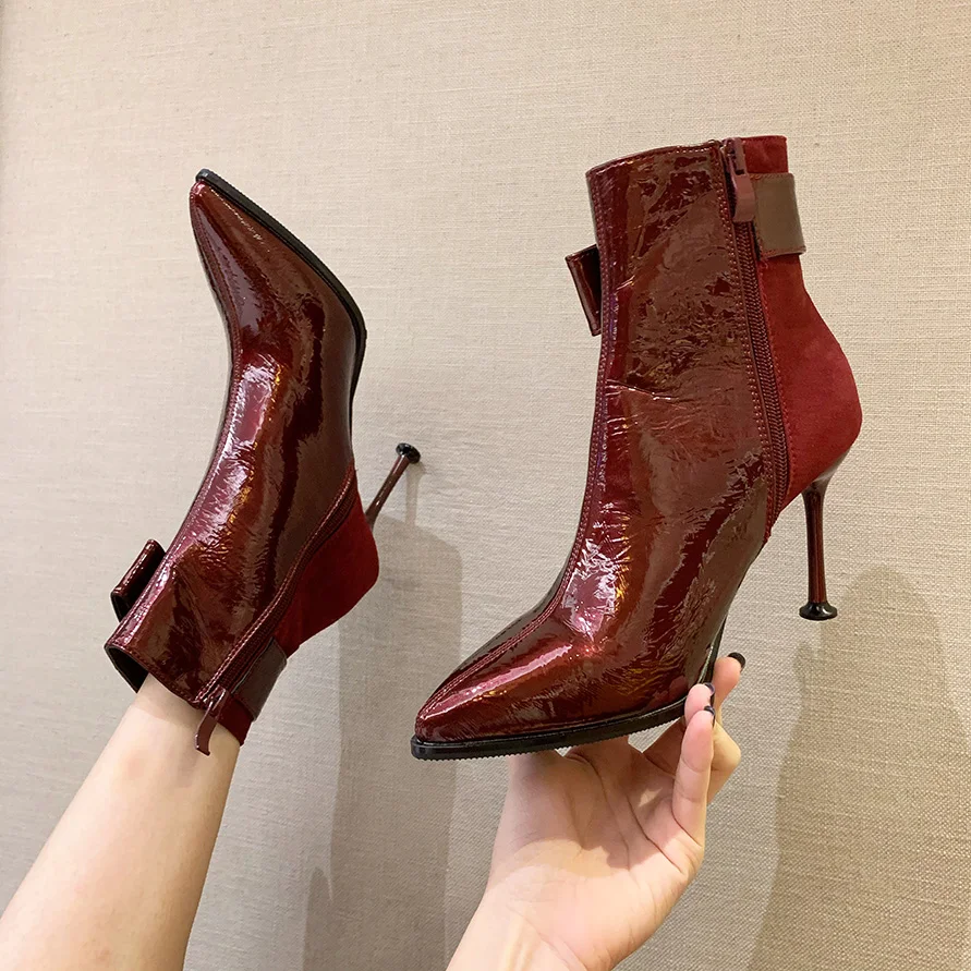 Trending Women 2023 Pointed Toe Zippers Ankle Boots Pencil High Heels Chelsea Boots Brown Leather Short Boots Drag Queen Shoes 
Trending Women 2023 Pointed Toe Zippers Ankle Boots Pencil High Heels Chelsea Boots Brown Leather Short Boots Drag Queen Shoes