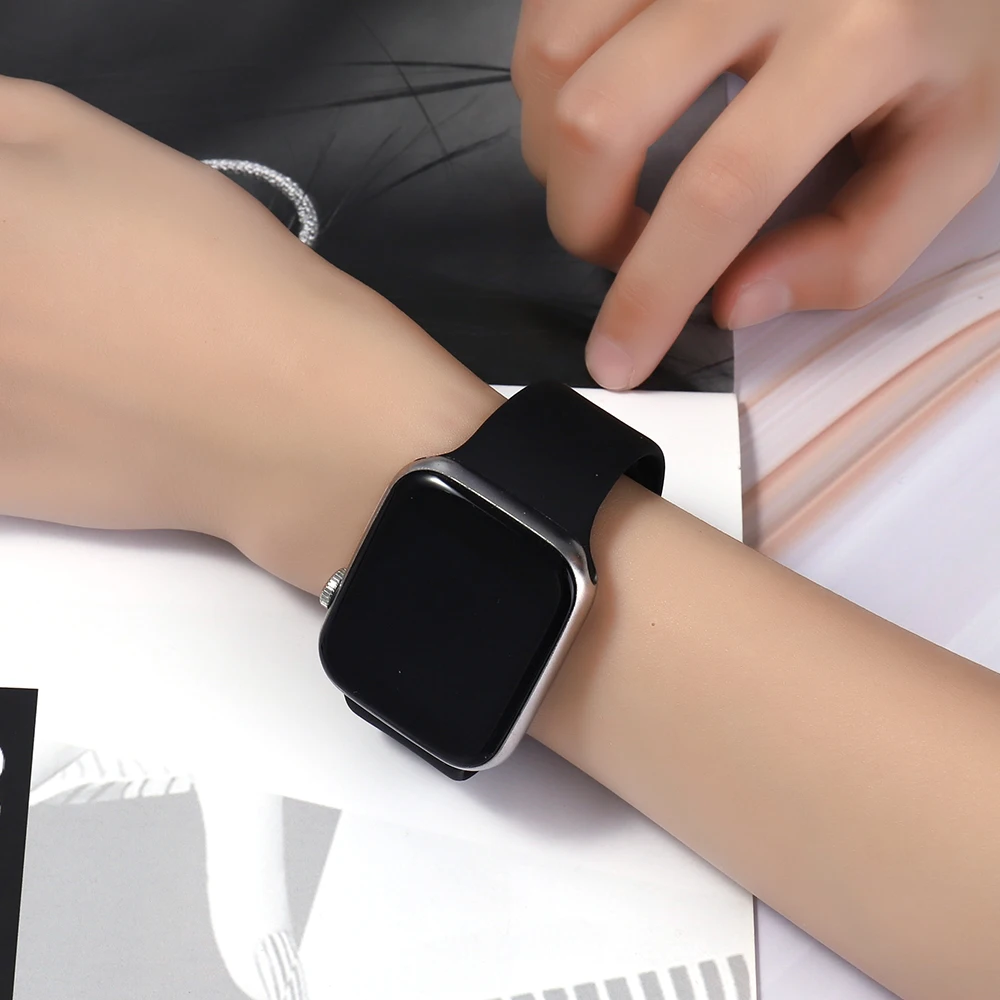 Soft Silicone Band for Apple Watch 6 SE 5 4 Strap Series 32 38MM 42MM 40MM 44MM Watchband for correa iwatch Bracelet Accessories
Soft Silicone Band for Apple Watch 6 SE 5 4 Strap Series 32 38MM 42MM 40MM 44MM Watchband for correa iwatch Bracelet Accessories