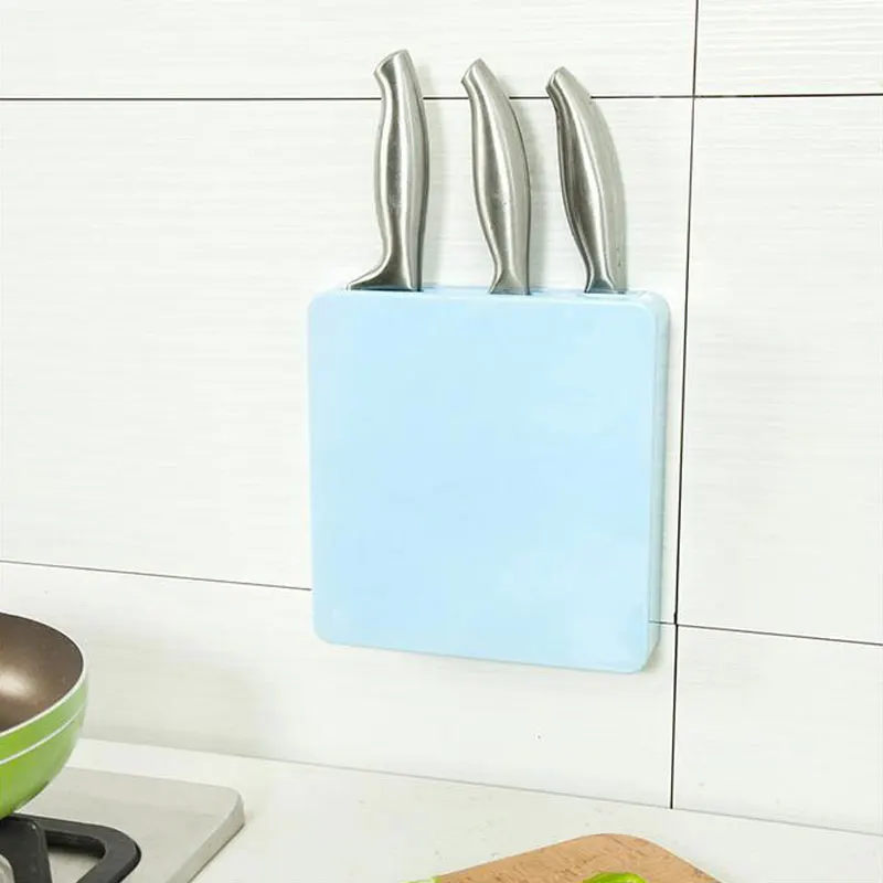 

Hidden Wall tool holder knife block plastic storage rack holder shelf kitchen accessories cooking tools knive stand for knives