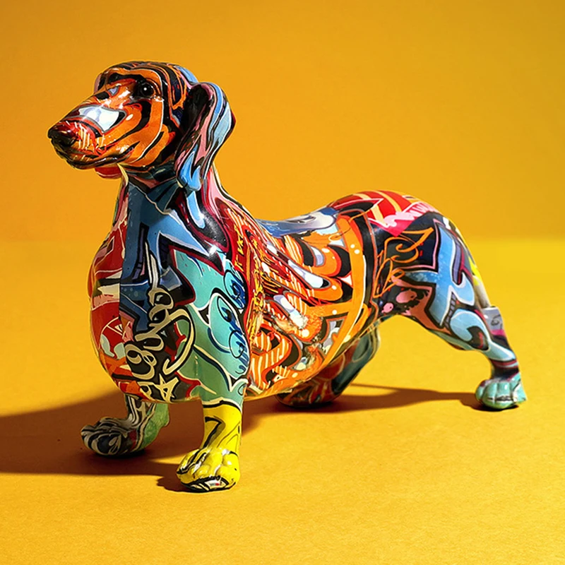 Graffiti Resin Dog Ornament Painted Colorful Craft Decoration for TV Cabinet Coffee Table Hot Figurines & Miniatures
Graffiti Resin Dog Ornament Painted Colorful Craft Decoration for TV Cabinet Coffee Table Hot Figurines & Miniatures