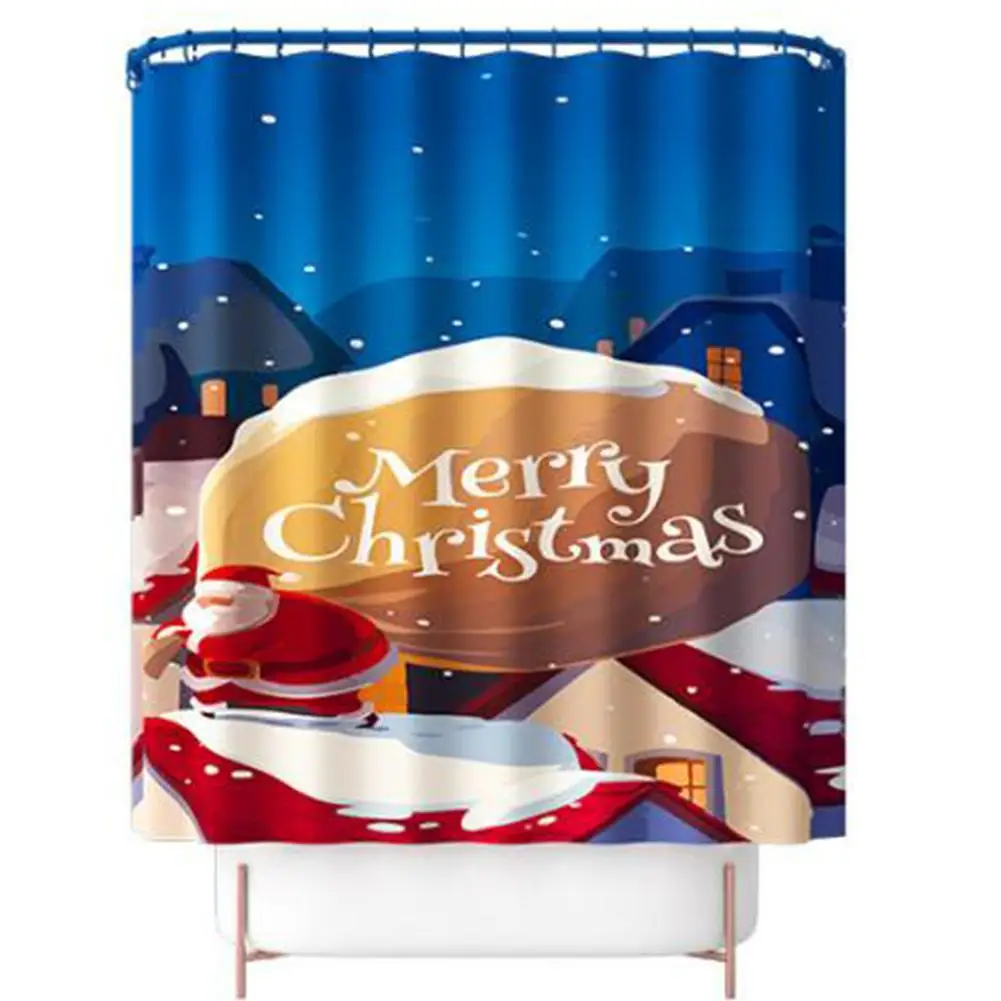 New Polyester Bathroom Shower Curtain 180*180cm Santa Claus Waterproof Curtain With Hooks
New Polyester Bathroom Shower Curtain 180*180cm Santa Claus Waterproof Curtain With Hooks