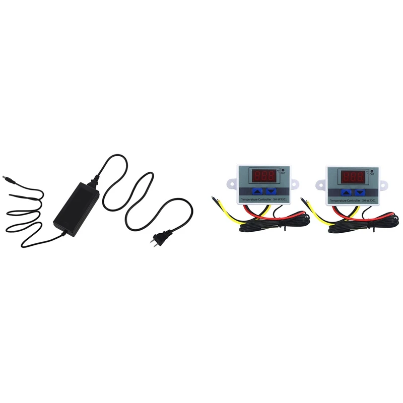 12V Power Supply Adapter 5A Transformer US Plug with 2Pcs 110-220V Ac Digital LED Temperature Controller Xh-W3001
12V Power Supply Adapter 5A Transformer US Plug with 2Pcs 110-220V Ac Digital LED Temperature Controller Xh-W3001
