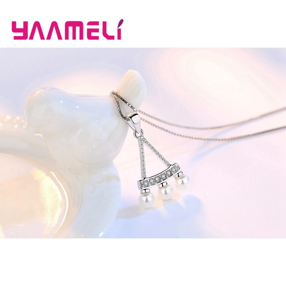 Vintage Fine 925 Sterling Silver Bridal Wedding Collar Jewelry for Women CZ/Pearl Swing Original Design Pendant Necklaces 
Vintage Fine 925 Sterling Silver Bridal Wedding Collar Jewelry for Women CZ/Pearl Swing Original Design Pendant Necklaces