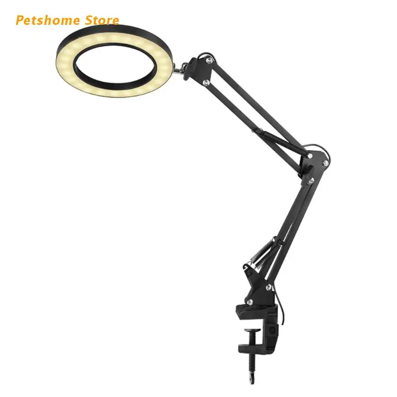 10X Foldable 6.30" Table Cantilever Soldering Magnifier Desktop Repair Reading Soldering Beauty LED Magnifying Glass LX9C
10X Foldable 6.30" Table Cantilever Soldering Magnifier Desktop Repair Reading Soldering Beauty LED Magnifying Glass LX9C