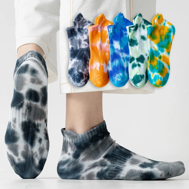 Ankle Socks Men Sports Tie-dye Shallow Mouth Japanese Fashion Harajuku Street Trend Terry Stretch Cotton Slippers Short Socks
Ankle Socks Men Sports Tie-dye Shallow Mouth Japanese Fashion Harajuku Street Trend Terry Stretch Cotton Slippers Short Socks