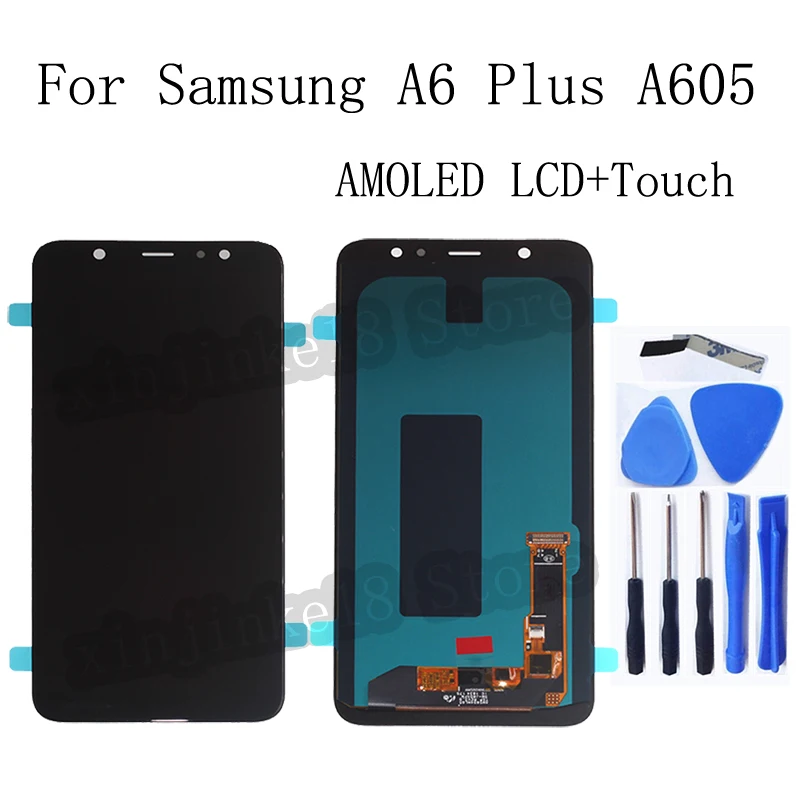 ЖК-дисплей AMOLED 6,0 дюйма для Samsung Galaxy A6 Plus A6 + A605 SM-A605F, сменный ЖК-дисплей A605FN A605G A605GN, комплект для ремонта сенсорного экрана
ЖК-дисплей AMOLED 6,0 дюйма для Samsung Galaxy A6 Plus A6 + A605 SM-A605F, сменный ЖК-дисплей A605FN A605G A605GN, комплект для ремонта сенсорного экрана