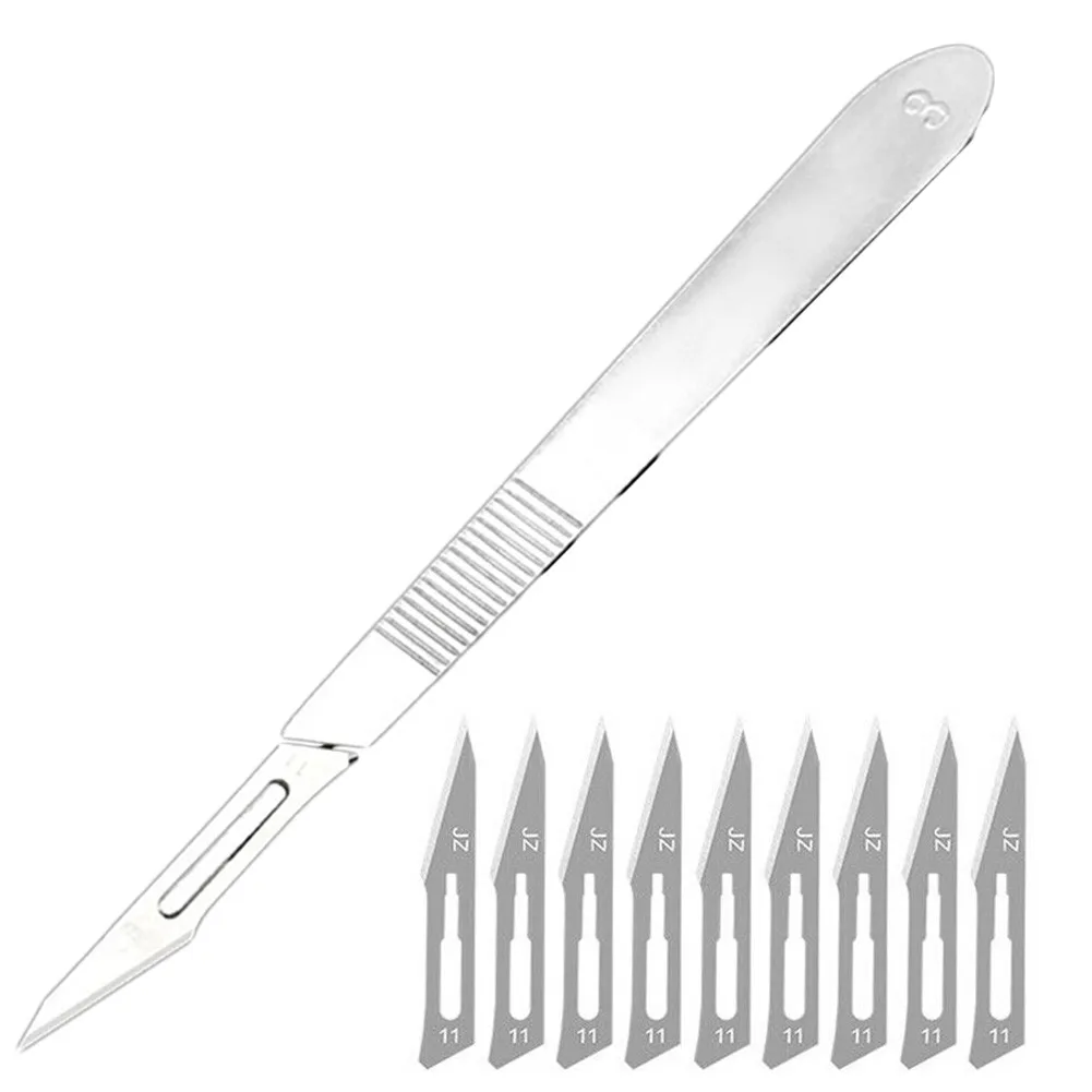 10pcs Scalpel Blades Surgery-knife's Handle Steel 11# 23# Utility Blade Phone Repair Disassembly Veterinary Hand Tools
10pcs Scalpel Blades Surgery-knife's Handle Steel 11# 23# Utility Blade Phone Repair Disassembly Veterinary Hand Tools
