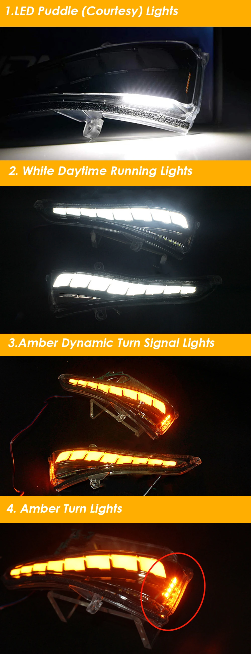 2pcs white&yellow led dynamic blinker mirror indicator lights for Nissan Skyline 2015-2019 puddle light courtesy lamp
2pcs white&yellow led dynamic blinker mirror indicator lights for Nissan Skyline 2015-2019 puddle light courtesy lamp