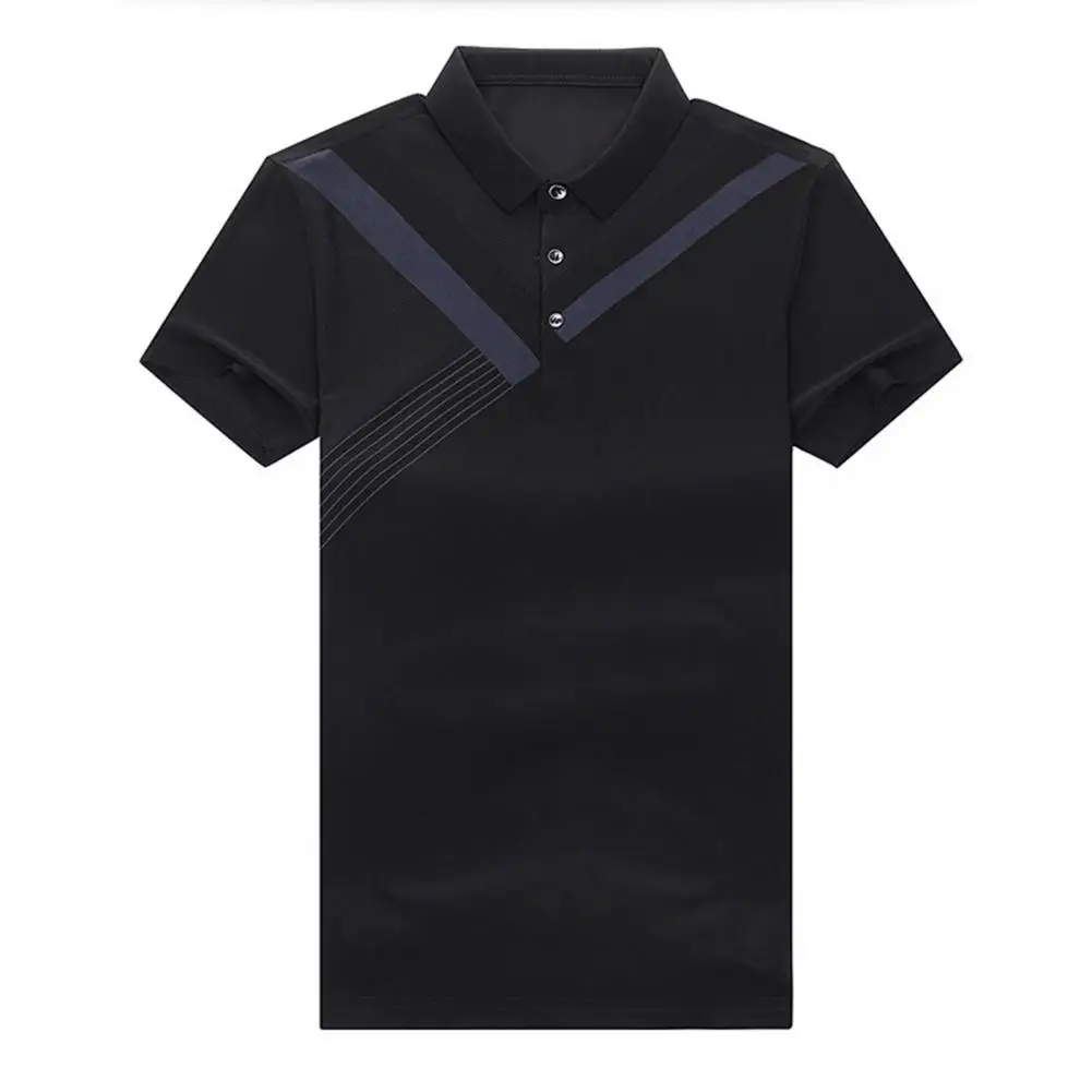 Men Shirt Stripe Print Short Sleeve Polyester Short Sleeve Buttons T-Shirt for Business Polyester Men Clothing Black M-3XL 2021
Men Shirt Stripe Print Short Sleeve Polyester Short Sleeve Buttons T-Shirt for Business Polyester Men Clothing Black M-3XL 2021