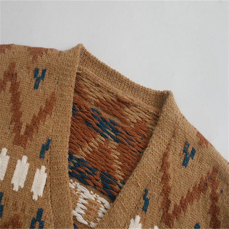 Za Knit Jacquard Cardigan Sweater Women Vintage Long Sleeve Single Breasted Knitted Coat Top Female Fashion Cardigans
Za Knit Jacquard Cardigan Sweater Women Vintage Long Sleeve Single Breasted Knitted Coat Top Female Fashion Cardigans