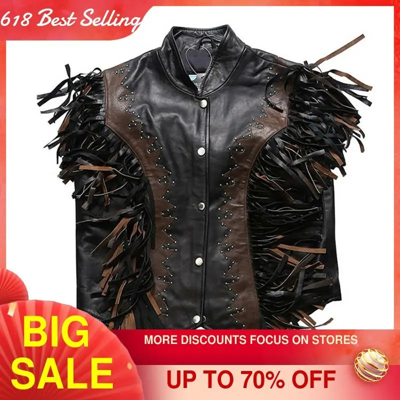 Special Offer Black Motorcycle Style Genuine Leather Vest Men Real Natural Thin Sheepskin Summer Slim Fit Short Biker Coat
Special Offer Black Motorcycle Style Genuine Leather Vest Men Real Natural Thin Sheepskin Summer Slim Fit Short Biker Coat