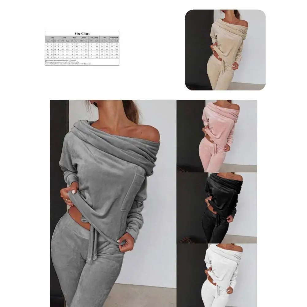 Soft Practical Long Sleeve Blouse Drawstring Pants Outfit Slim Fit Women Sweatsuit Pullover Tops Women Fashion Accessory
Soft Practical Long Sleeve Blouse Drawstring Pants Outfit Slim Fit Women Sweatsuit Pullover Tops Women Fashion Accessory
