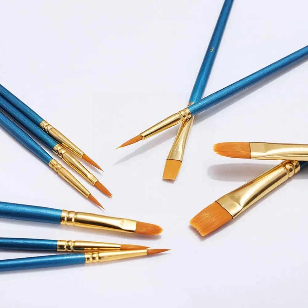 10pcs/set Light Watercolor Paintbrush Artist Blue Nylon Painting Brush Hair Pen F8k6
10pcs/set Light Watercolor Paintbrush Artist Blue Nylon Painting Brush Hair Pen F8k6