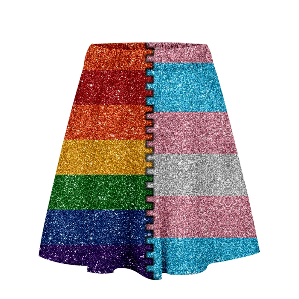 Rainbow LGBT Skirt Elastic Waist Autumn Spring Long Skirt clothes Lgbt Lesbian Rainbow Flag Strap Print Falda Verano Mujer
Rainbow LGBT Skirt Elastic Waist Autumn Spring Long Skirt clothes Lgbt Lesbian Rainbow Flag Strap Print Falda Verano Mujer