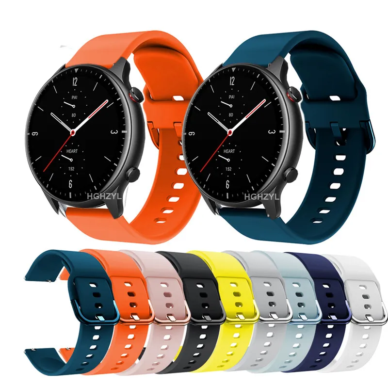 Спортивный силиконовый браслет для Amazfit GTR 47 мм ремешок Xiaomi Pace / Stratos 1 2 3 GTR2 2e